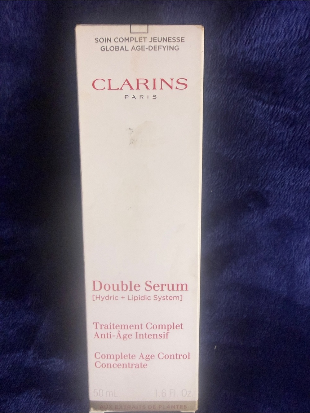 Clarin’s double serum brand new box